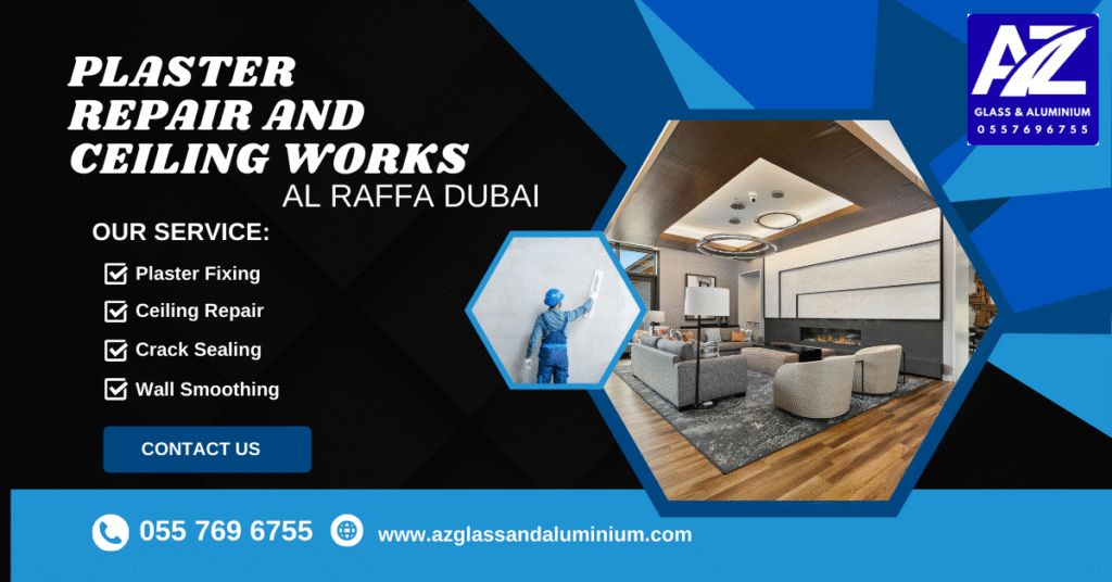 plaster repair and ceiling works al raffa dubai