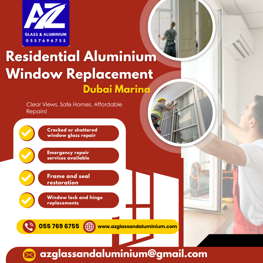 residential aluminium window replacement dubai marina